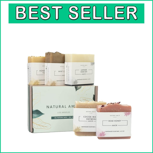 5-Piece All Natural Soap Collection - Essential Oil Scented Luxury Bars