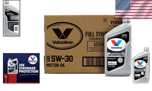 6 QT Case of SAE 5W-30 Full Synthetic Motor Oil for Optimal Engine Performance