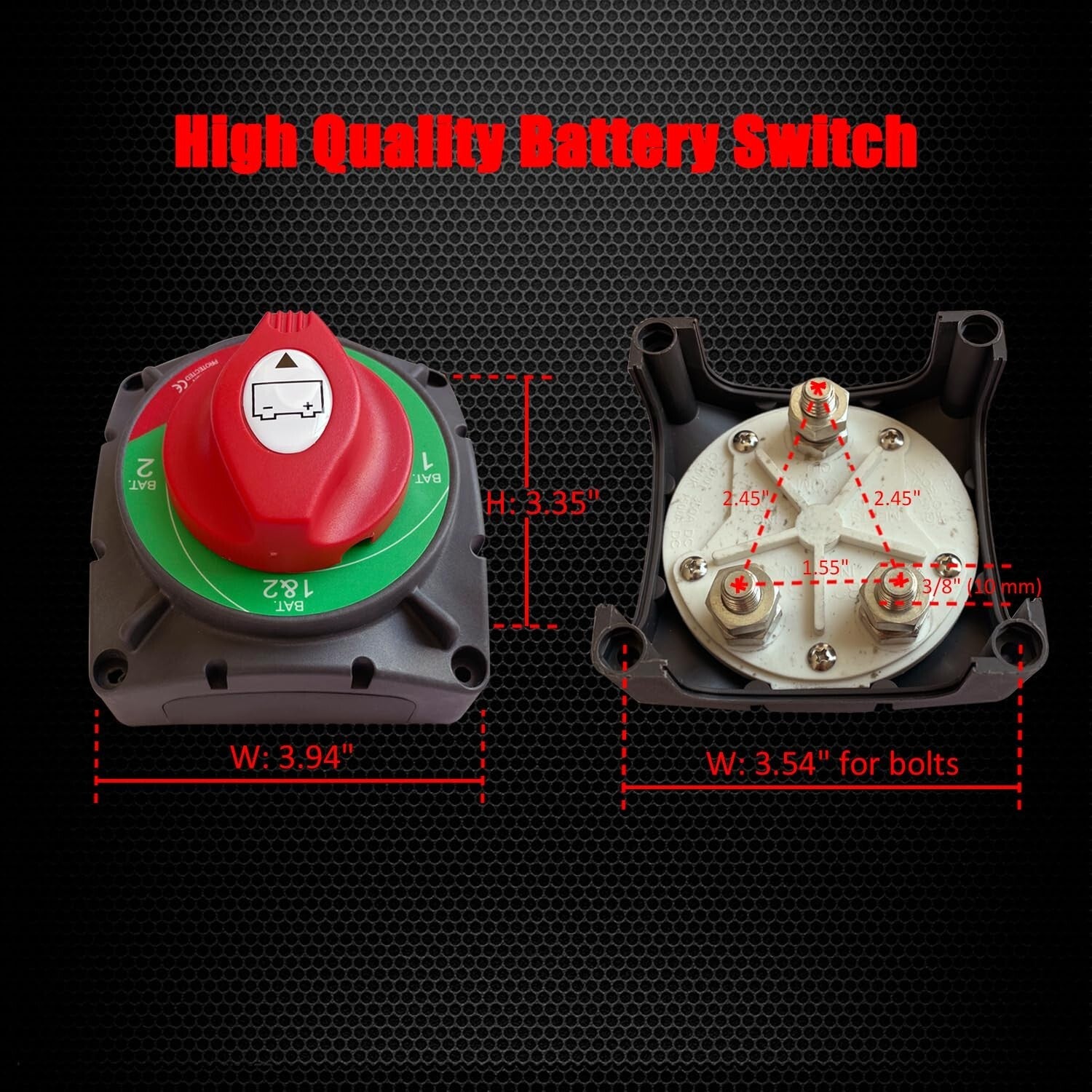 Durable 4.3" High Current Switch for 12-48V Battery Isolation - Marine & Vehicle
