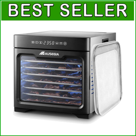 800W Stainless Steel Food Dehydrator with 8 Trays: Create Healthy Snacks Fast
