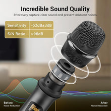 Load image into Gallery viewer, Dual Cordless UHF Microphone Set - Rechargeable Metal Design for Versatile Use