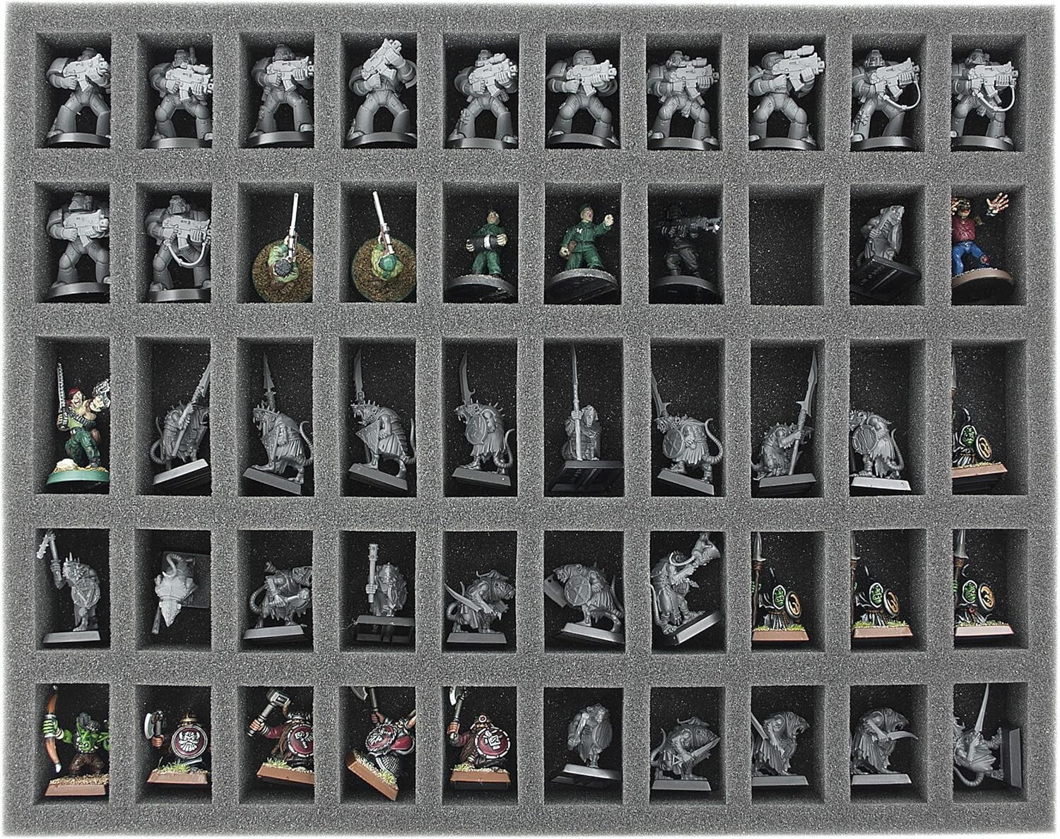 Compact Miniature Carrier with Foam Layers for 150 Figures & Monsters | 1.8 lbs
