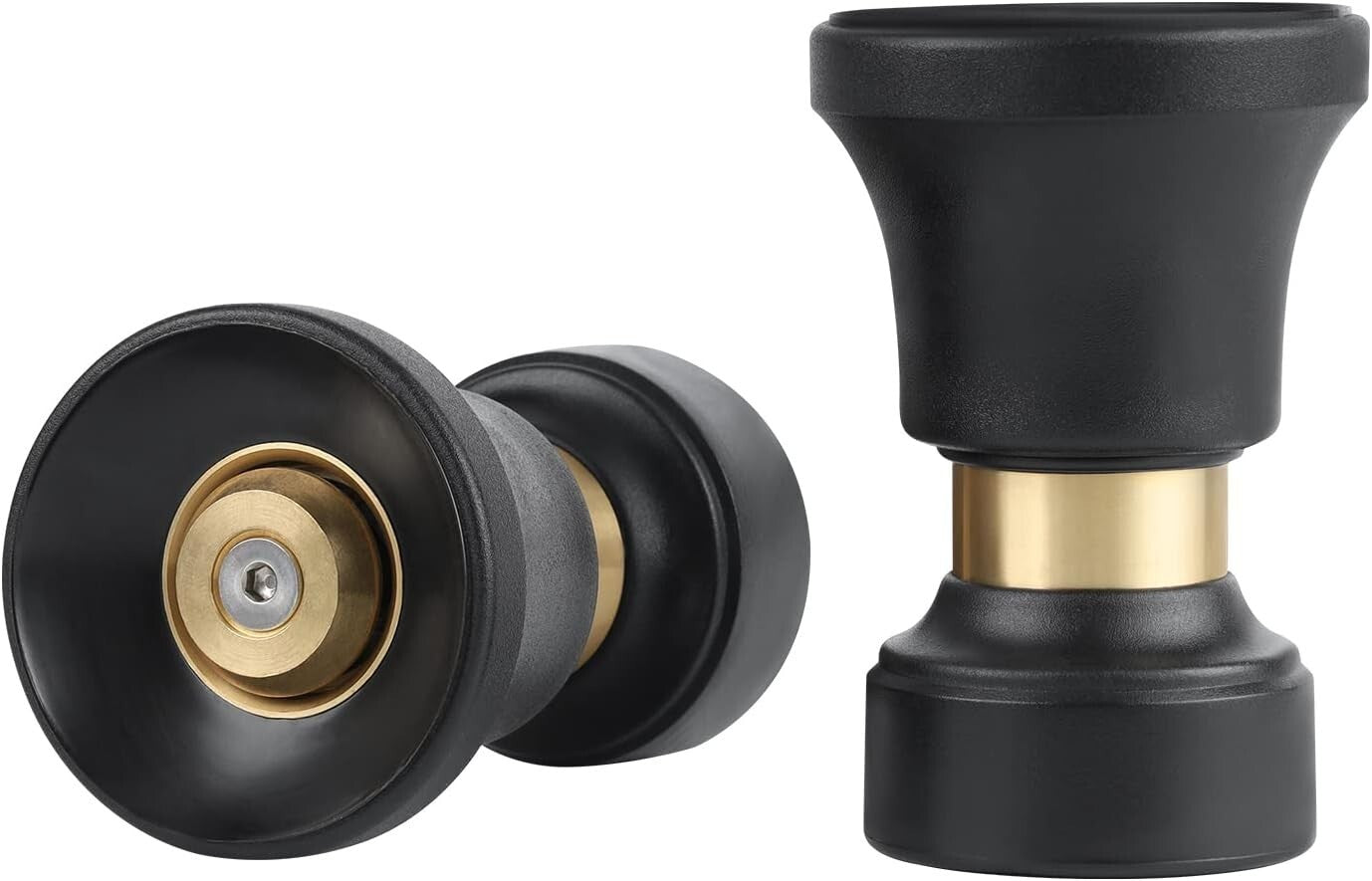 Durable Adjustable Garden Hose Nozzle Set with Heavy Duty Construction - 2 Pack