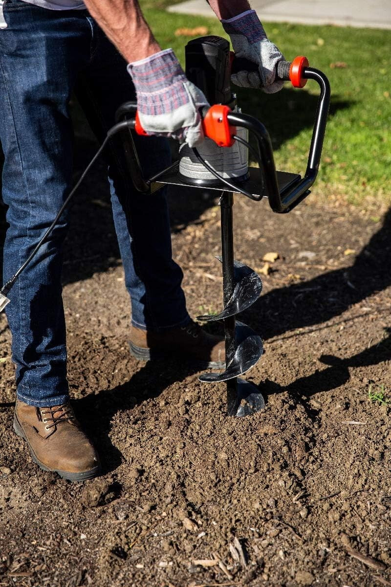 1500W Electric Post Hole Digger - 6" Auger for Effortless Planting and Fencing