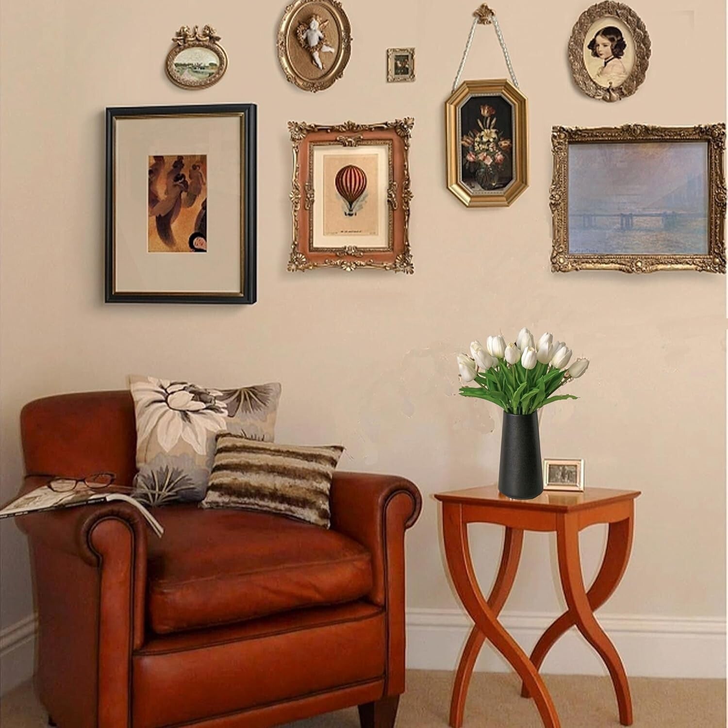 Elegant 60pcs White Tulip Silk Flowers – Perfect for Weddings & Home Decor