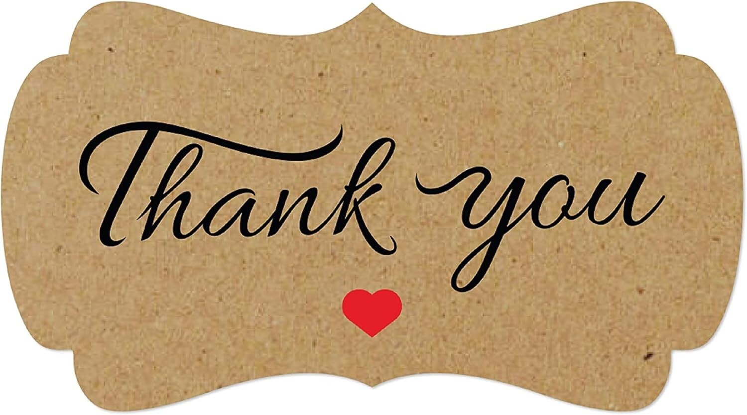 2.25"x1.25" Eco-Friendly Kraft Thank You Stickers - 5000 Pack for Small Ventures