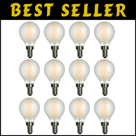 Energy-Efficient E12 Warm White LED Globe Bulbs - Eco-Friendly 40W Equivalent