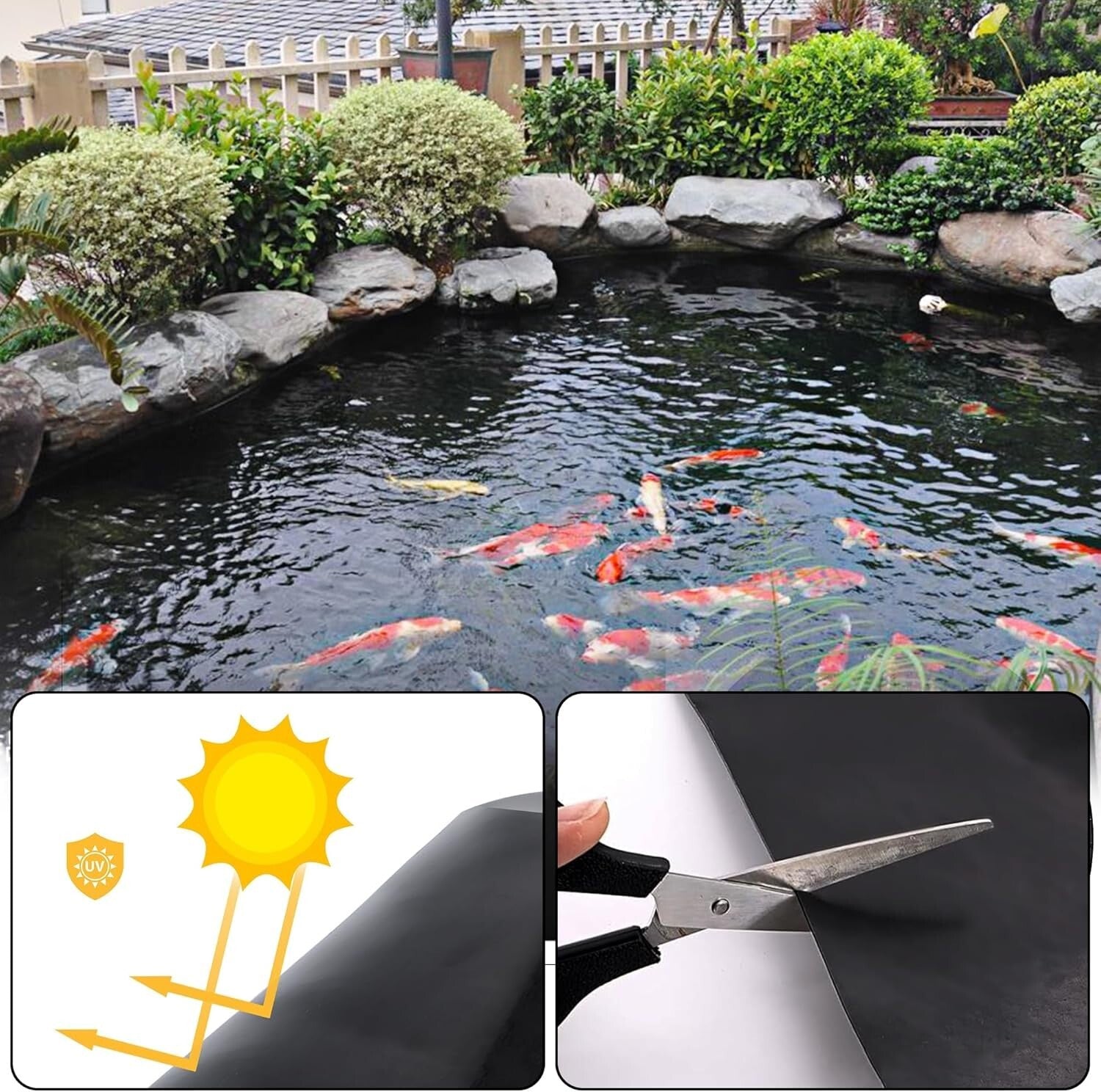 Waterproof Pond Liner 20 Mil - Versatile 20 x 25 FT for Fountains and Waterfalls