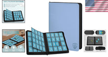 Load image into Gallery viewer, Compact 16 Pocket Card Storage Binder - Easy Access for 1020 Cards, Blue Design