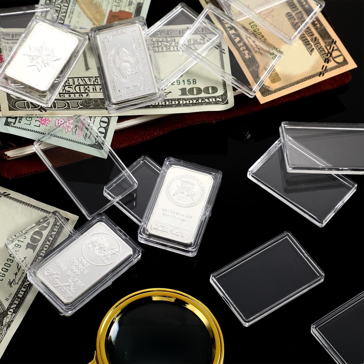 Comprehensive 200 Pcs Coin Holder Set with Strong Storage Box for Organization