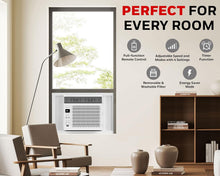 Load image into Gallery viewer, 6,000 BTU Digital Window AC - Remote Control &amp; Easy Installation Kit Included