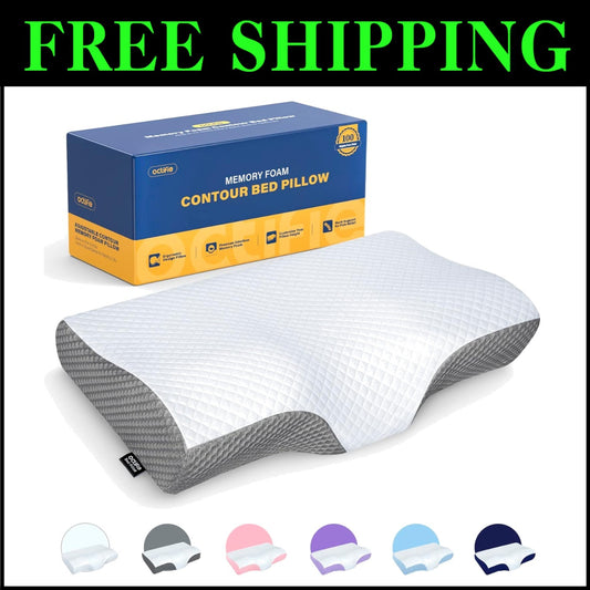 5X Support Cervical Pillow - Adjustable & Hypoallergenic for All Sleep Positions
