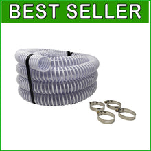 Load image into Gallery viewer, Durable 20 FT Pool Filter Pump Hose - Heavy-Duty Kink-Proof Design Incl. Clamps