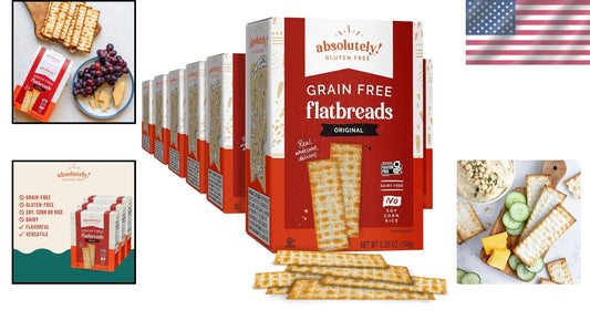 Grain-Free Crunchy Flatbreads - Convenient 12-Pack for Health-Conscious Snackers