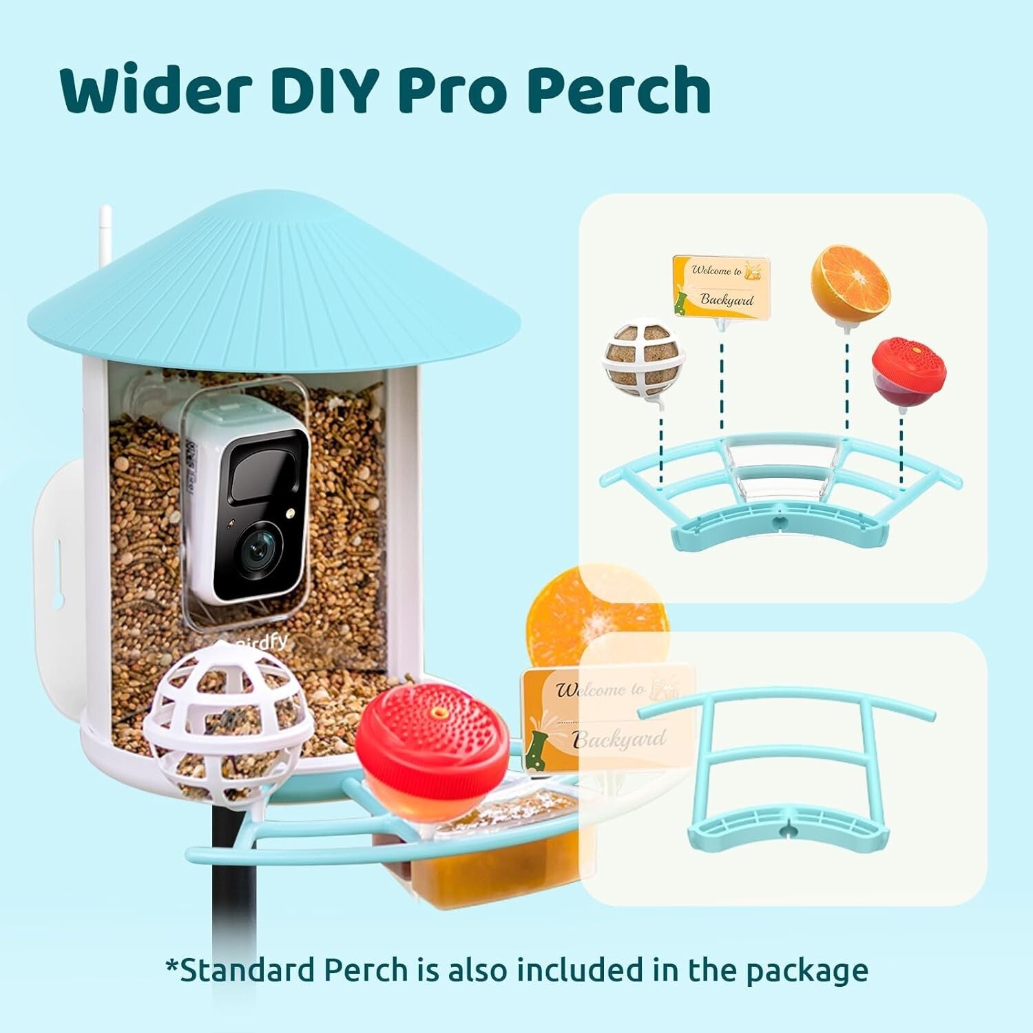 Stylish Bird Feeder with 1080P Camera & Custom Add-ons - Best Gift for Families