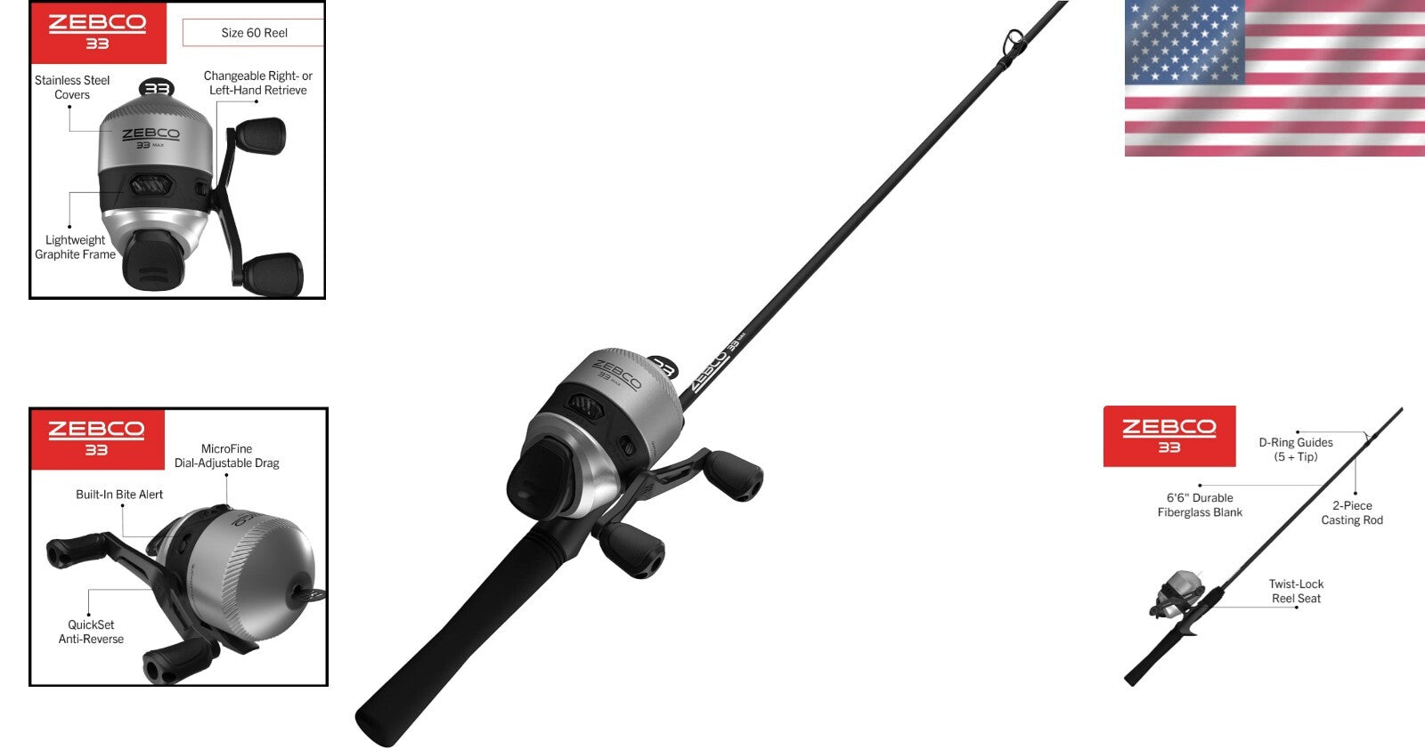 Smooth Retrieval 33 Max Spincast Fishing Combo - Ultimate Angling Experience