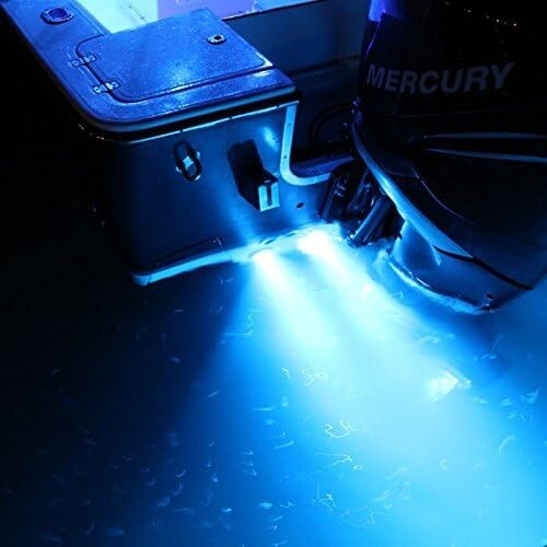 SeaBlaze Mini Underwater LED Boat Lights - Marine Grade, Bright Blue, Sold Pair