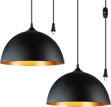 Load image into Gallery viewer, Versatile Black Gold Adjustable Pendant Lights – Ideal for Dining &amp; Living Rooms