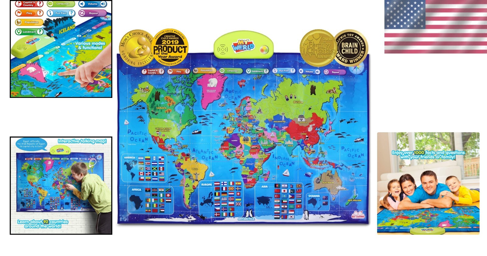 i-Poster My World: Educational Interactive Map for Ages 5-12 | Gift of Learning
