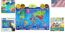 Load image into Gallery viewer, i-Poster My World: Educational Interactive Map for Ages 5-12 | Gift of Learning