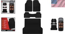 Load image into Gallery viewer, Durable Trimmable Auto Floor Mats &amp; Cargo Liner for All Vehicle Types - Black