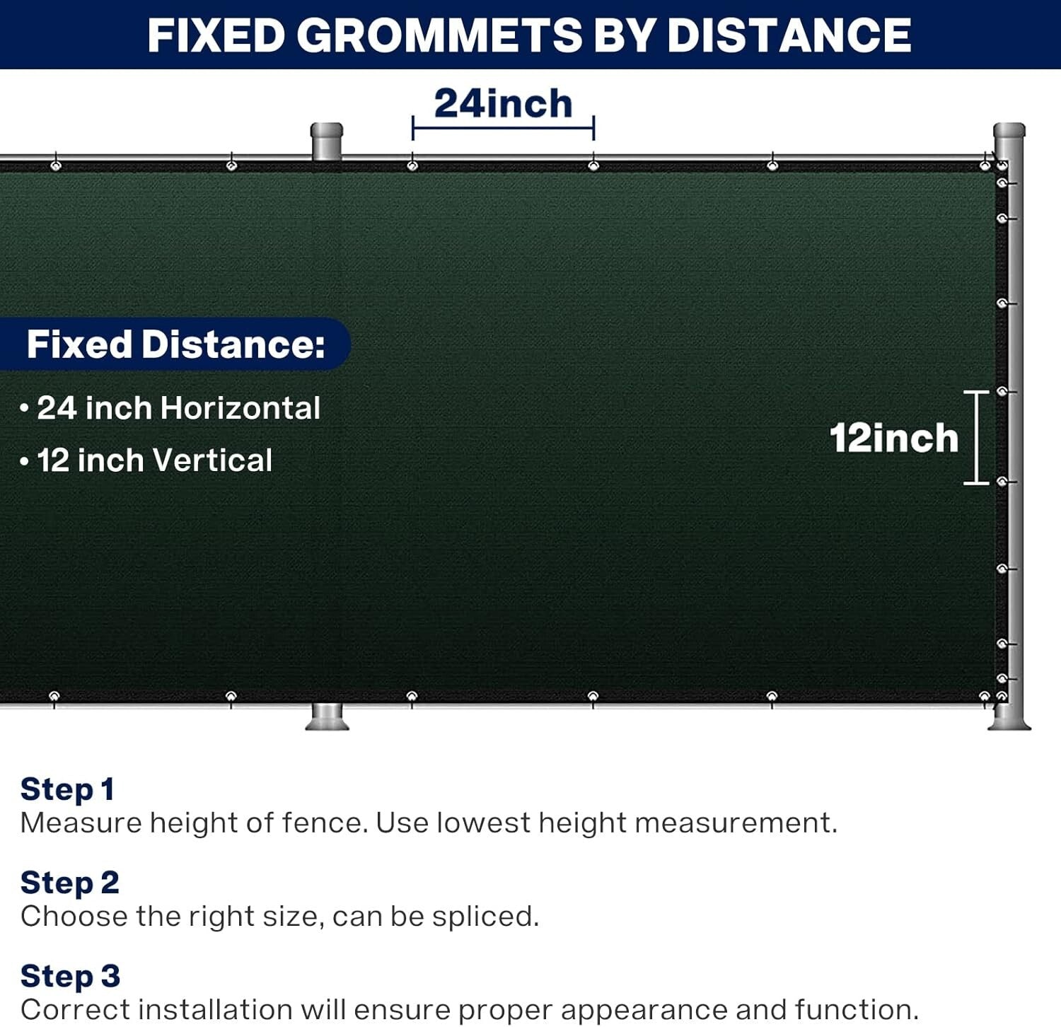 Commercial-Grade 5x50ft Green Fence Cover with Cable Ties - Heavy Duty