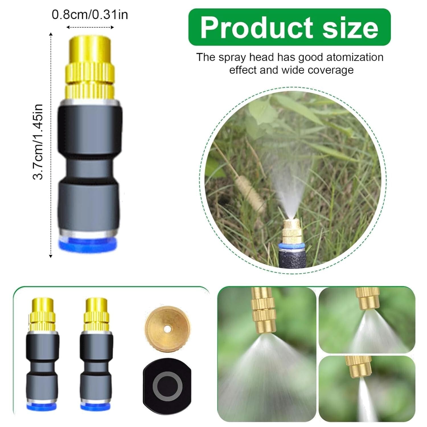 82FT Automatic Copper Nozzle Irrigation System with 20 Adjustable Sprayers