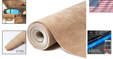 Load image into Gallery viewer, Premium Beige Suede Headliner Material with Foam Backing for DIY Vehicle Repairs