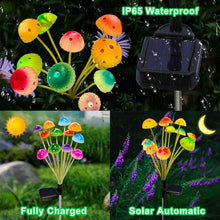 Load image into Gallery viewer, 48 LED Multicolor Solar Mushroom Lights Set - Perfect for Lawn and Patio