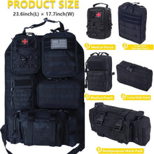 Load image into Gallery viewer, Multifunctional Tactical Molle Panel for Vehicles - 5 Pouch Organizer Included