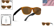 Load image into Gallery viewer, Italian-Made Crystal Brown Polarized Sunglasses with Scratch-Resistant Lenses