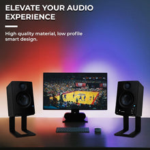 Load image into Gallery viewer, Compact Black Speaker Stands - 5-Degree Tilt for Enhanced Audio Experience