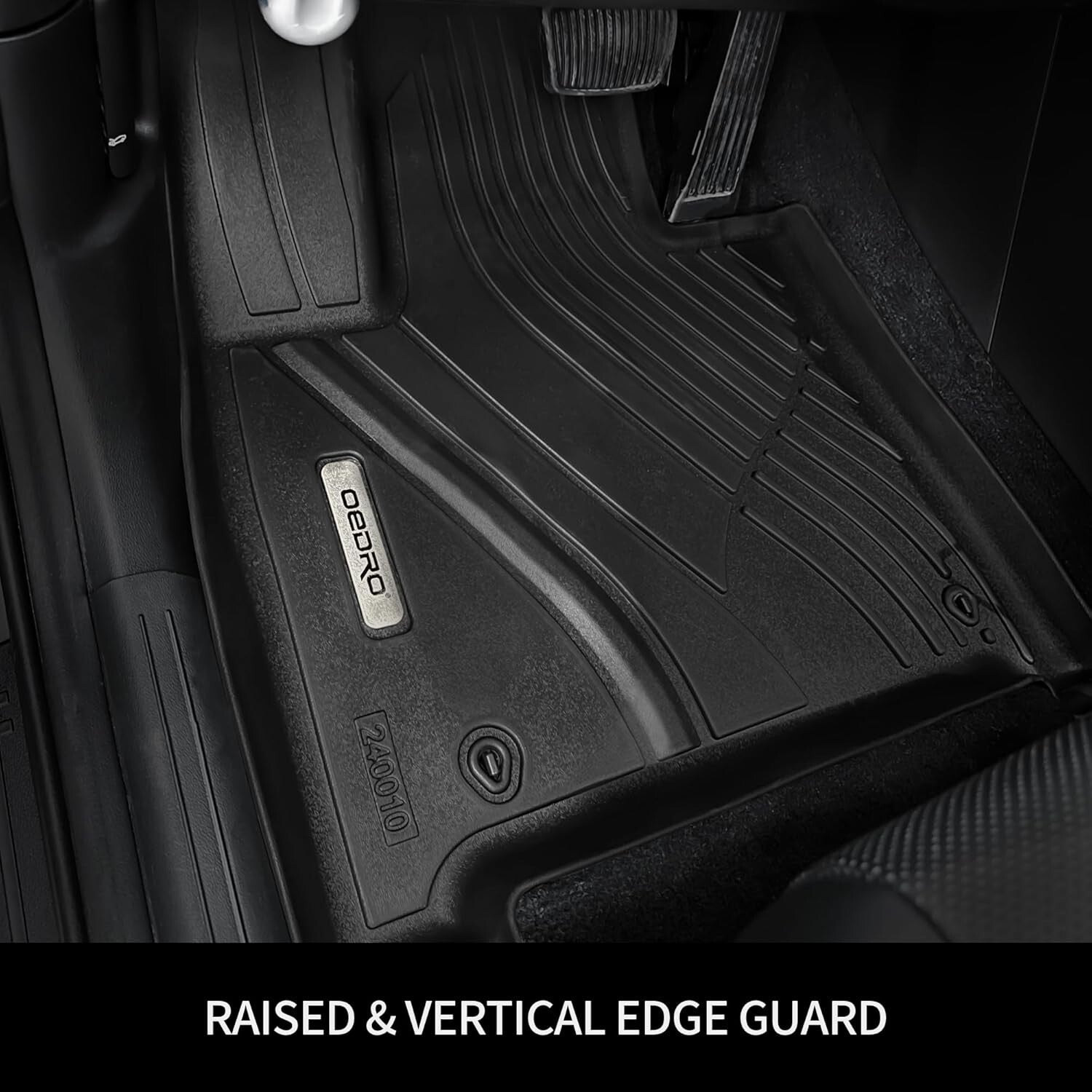 Durable All-Weather Floor Mats with Backrest Protector for Hyundai Santa Fe