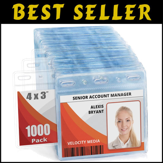 Effortless 4x3 Inch Clear Card Protectors - 1000 Count, Pre-Punched Convenience