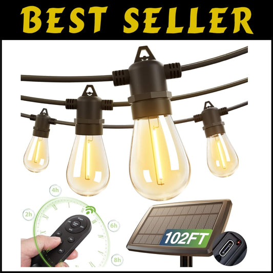 Elegant Remote-Controlled Solar String Lights - Waterproof & Energy Efficient