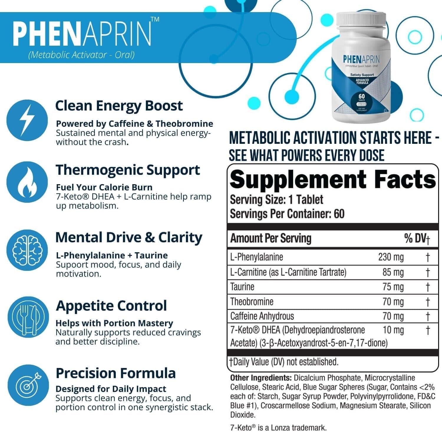 Dual-Action Thermogenic & Appetite Control Formula with L-Carnitine | 60 Tablets