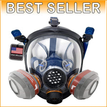 Load image into Gallery viewer, Lightweight Full Face Organic Vapor Mask with Premium Silicone Seal &amp; Filters