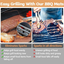 Load image into Gallery viewer, Non-Stick Heat Resistant Copper Grill Mats for Gas, Charcoal &amp; Electric BBQs