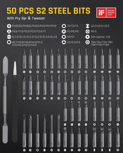Load image into Gallery viewer, Mini 3.7V Electric Screwdriver Set with Magnetic Bits &amp; Storage Case - Grey
