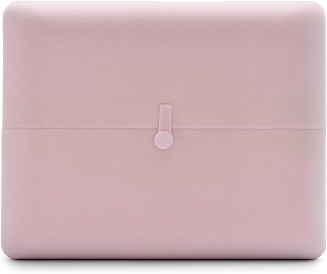 Elegant Pink Velvet Necklace Storage Box for Engagements and Special Occasions