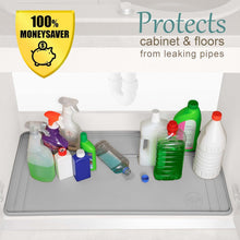 Load image into Gallery viewer, Premium Silicone Under Sink Liner - Trimmable, Waterproof &amp; Durable 34" x 22"