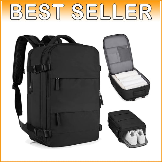 Comfortable Large Travel Backpack with Shoe Compartment - Ideal for Adventures