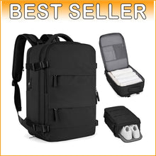 Load image into Gallery viewer, Comfortable Large Travel Backpack with Shoe Compartment - Ideal for Adventures