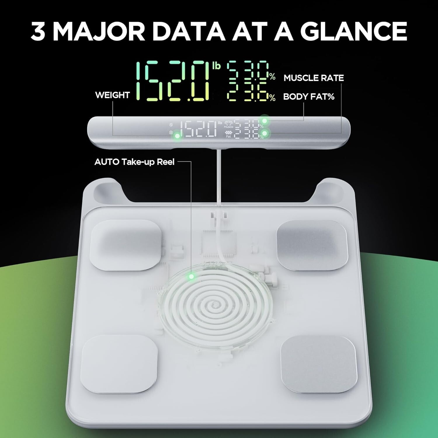 Advanced 8-Electrode Smart Scale with Hidden LED for Body Composition Analysis