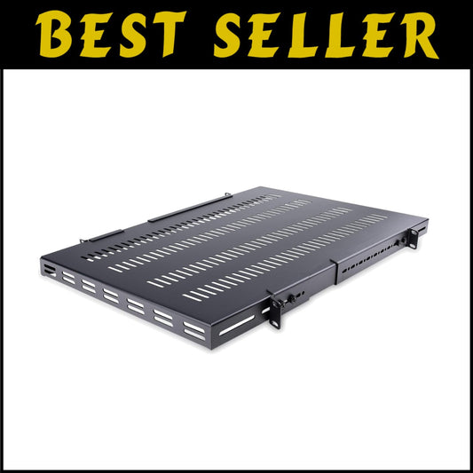 Universal 19” Rack Mount Shelf with Adjustable Depth - Durable 330lbs Support