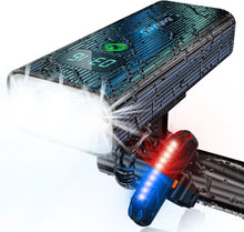 Load image into Gallery viewer, 10-Mode USB Rechargeable Bike Lights: Headlight &amp; Taillight for Night Cyclists