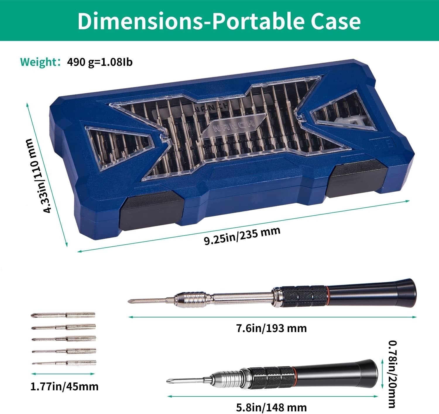 Ergonomic Magnetic Screwdriver Set: 55 Precision Bits for Electronics Repair