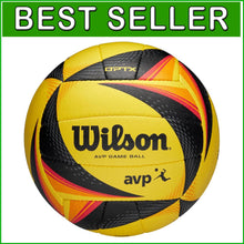 Load image into Gallery viewer, Signature AVP OPTX Volleyball - Official Size, Yellow/Black for Beach Play