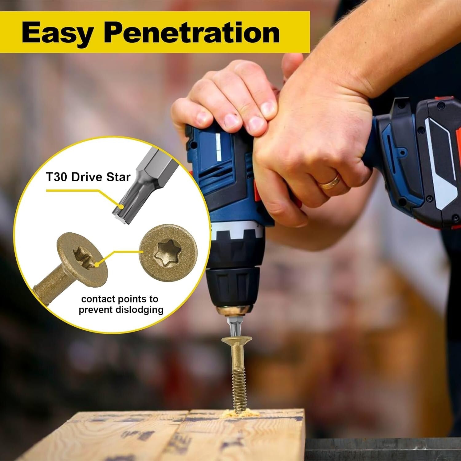 550-Piece Self-Drilling Reamer Tek Torx Screws for Wood to Metal Fastening