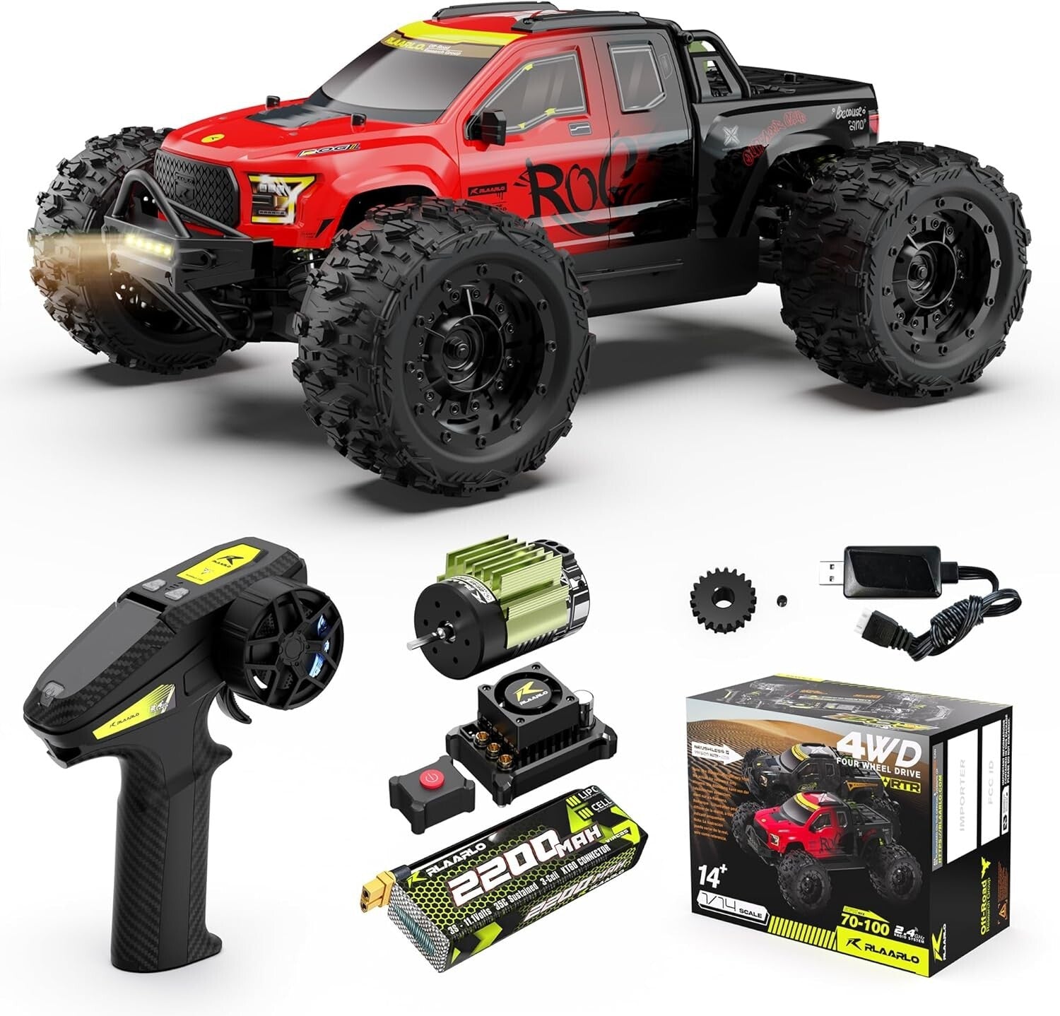 Fast 50 mph 1/14 Brushless RC Truck - All Terrain Waterproof Off-Road Adventure